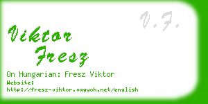 viktor fresz business card